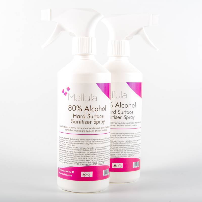 80% Alcohol Hard Surface Sanitiser Spray, 500ml